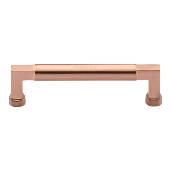C0312 128-SRG • 128 x 144 x 40mm • Satin Rose Gold • Heritage Brass Bauhaus Cabinet Pull Handle